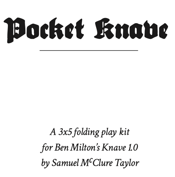 Pocket Knave